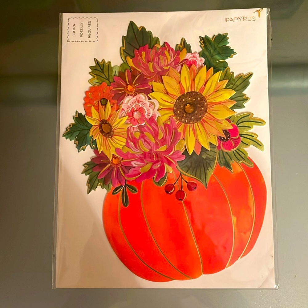 Papyrus Thanksgiving Pumpkin Card